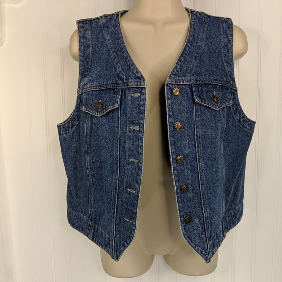 VINTAGE Bushwacker Denim Vest Sz S - Picture 9 of 15